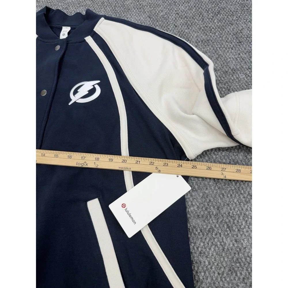 $200 Lululemon x Tampa Bay Lightning XL/XXL Oversized Snap Varsity NHL Jacket